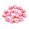 3/0 Baking Paint Glass Beads, Round Hole, Rondelle, Deep Pink, 5~5.5x3~3.5mm, Hole: 1.6~1.8mm, about 3750pcs/pound