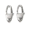 304 Stainless Steel Lobster Claw Clasps, Stainless Steel Color, Oval, 21x9.5x4mm, Hole: 2mm