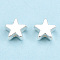 CCB Plastic Beads, Star, Silver, 6x6x3mm, Hole: 1mm