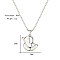 304 Stainless Steel Box Chain Duck Pendant Necklaces, Stainless Steel Color, 19.69 inch(50cm)