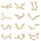 Brass Micro Clear Cubic Zirconia Pendants, Long-Lasting Plated, Constellations, Real 18K Gold Plated, 12pcs/box