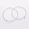 316 Surgical Stainless Steel Hoop Earrings Findings, Wine Glass Charms Findings, Stainless Steel Color, 30x0.8mm, Inner Diameter: 29mm, 20 Gauge