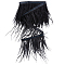 2 Yards Fashion Ostrich Feather Cloth Strand Costume Accessories, Black, 80~100mm