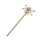 Alloy Hair Sticks, Moon with Star, Hair Accessories for Women, Golden, 139x49mm