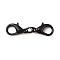 Zinc Alloy Double Lobster Claw Clasps, Gunmetal, 26x7.5x3mm
