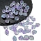 Transparent Glass Beads, Lotus, Sky Blue, 6.5x10.5x10mm, Hole: 1.2mm