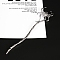 Spider Alloy Hair Sticks, Hair Accessories for Women & Girls, Platinum, 154x32mm