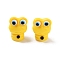 Resin Beads, Frog, Gold, 16x12.5x11.5mm, Hole: 2mm