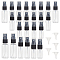 120Pcs 3 Styles Plastic Travel Spray Bottles, with 6Pcs Plastic Funnels, Black, 2.2~3x7.9~10.05cm, Capacity: 10~30ml(0.34~1.01fl. oz)