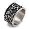 304 Stainless Steel Ring, Rings, Dragon, 14mm, Inner Diameter: 19mm