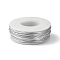 Matte Round Aluminum Wire, with Spool, Silver, 20 Gauge, 0.8mm, 36m/roll