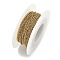 304 Stainless Steel Curb Chains, Soldered, with Spool, Ion Plating(IP), Golden, 3x1.5x1mm