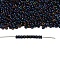 TOHO Demi Round Seed Beads, Japanese Seed Beads, Metallic Colours, (82) Metallic Blue Iris, 11/0, 2.2x0.9mm, about 78000pcs/pound(450g)