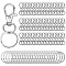 Zinc Alloy Keychain Clasps, Platinum, 57x25mm, Clasp: 50Pcs/set, Ring: 50Pcs/set
