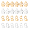 24Pcs 2 Style 304 Stainless Steel Charms, Laser Cut, Dog Footprint & Cat Shape, Golden & Stainless Steel Color, 12~12.5x8~10x1mm, Hole: 1.2mm, 12pcs/style