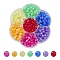 7 Style Acrylic Beads, Imitation Gemstone, Round, Mixed Color, 6mm, Hole: 1.8mm, 70pcs/style
