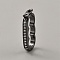 Brass Micro Pave Clear Cubic Zirconia Peanut Enhancer Clasps, Twister Clasps, for Pearl Jewelry Making, Gunmetal, 24.5x10x3mm, Hole: 7mm