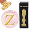 Brass Wax Seal Stamp with Wood Handle, for DIY Scrapbooking, Letter Z, 25mm