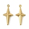 304 Stainless Steel Pendants. Star Charm, Real 18K Gold Plated, 24.5x12x4mm, Hole: 1mm