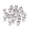 Non-Tarnish 316 Surgical Stainless Steel Sew on Prong Settings, Claw Settings for Pointed Back Rhinestone, Prong Settings, Round, Stainless Steel Color, 5x4mm, Hole: 0.8mm, Tray: 5mm