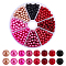 296Pcs 8 Ccolors Baking Painted Pearlized Glass Pearl Round Beads, Mixed Color, 6~7mm, Hole: 1mm, 37pcs/color