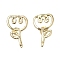 Alloy Earrings for Women, with 925 Sterling Silver Pin, Flower, 14.5mm