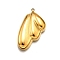304 Stainless Steel Pendants, Wing Charm, Real 18K Gold Plated, 33x28x5mm, Hole: 1.4mm