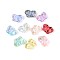 Spray Painted Transparent Acrylic Beads, Butterfly, Mixed Color, 7x10x3mm, Hole: 1.5mm, about 3570pcs/500g