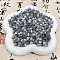 Resin Beads, Imitation Cat Eye Beads, Oval, Gray, 11x8mm, Hole: 1.6mm