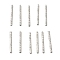 Brass Tube Beads, Long-Lasting Plated, Rack Plating, Platinum, 20x1.5mm, Hole: 0.9mm