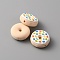 Silicone Beads, Doughnut, PapayaWhip, 22.5x9mm, Hole: 2.5mm