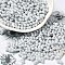 Opaque Colours Luster Glass Seed Beads, Peanut, Gainsboro, 6x3.5x3mm, Hole: 1mm, about 7258pcs/pound
