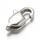 Tarnish Resistant 304 Stainless Steel Lobster Claw Clasps, Stainless Steel Color, 13x7x3.5mm, Hole: 1mm