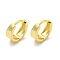 Brass Hoop Earrings, Ring, Real 18K Gold Plated, 12x4.5mm