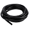 6M Silicone Cord, Round, Hollow, Black, 12mm, about 6.56 Yards(6m)/Roll