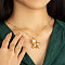 Stainless Steel Gold Cross Star Necklaces, with Shell Earrings Set