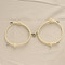 Alloy Heart-shaped Magnetic Braided Rope Bracelets for Couple Girlfriends, Beige, 5-1/2~10-1/4 inch(14~26cm)