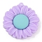 PVC Plastic Pendants, Sunflower, Lilac, 49x46x11.5mm, Hole: 3mm