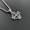 Stainless Steel Viking Cross Pendant Necklaces for Men, Stainless Steel Color