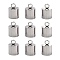 Tarnish Resistant Smooth Surface 201 Stainless Steel Cord Ends, End Caps, Stainless Steel Color, 15x11mm, Hole: 3.5mm, 10mm Inner Diameter
