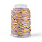 22M Rainbow Color Macrame Cotton Cord, Round Braided Rope, for Wall Hanging, Crafts, Gift Wrapping, Colorful, 1.5mm, about 24.06 Yards(22m)/Roll