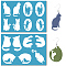 Acrylic Earring Handwork Template, Card Leather Cutting Stencils, Cat Shape, 130x90x2mm, 2pcs/set