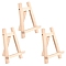 Folding Pine Wood Tabletop Easel, Trapezoid Painting Display Easel, BurlyWood, 15x14.3x18.7cm