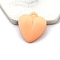 Plastic Pendants, Heart, Orange, 35x32mm