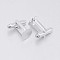 Brass Cuff Button, Cufflink Findings for Apparel Accessories, Silver Color Plated, 16x10mm