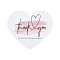 20Pcs Coated Paper Thank You Greeting Card, Heart with Word Thank You Pattern, for Thanksgiving Day, White, 60x70x0.1mm