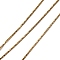 Ion Plating(IP) 304 Stainless Steel Boston Link Chains, Soldered, with Card Paper, Golden, 0.5mm