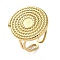 Ion Plating(IP) 304 Stainless Steel Finger Rings, Real 18K Gold Plated, Inner Diameter: 17mm, Tray: 5mm