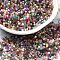 Glass Bugle Beads, Imitation Cat Eye, Cylinder, Colorful, 2x1.5mm, Hole: 1.2mm, about 2777pcs/10g