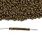 TOHO 11/0 Demi Round Beads, Japanese Seed Beads, (225) Bronze Antique Gold, 2.2x0.9mm, about 1733pcs/10g